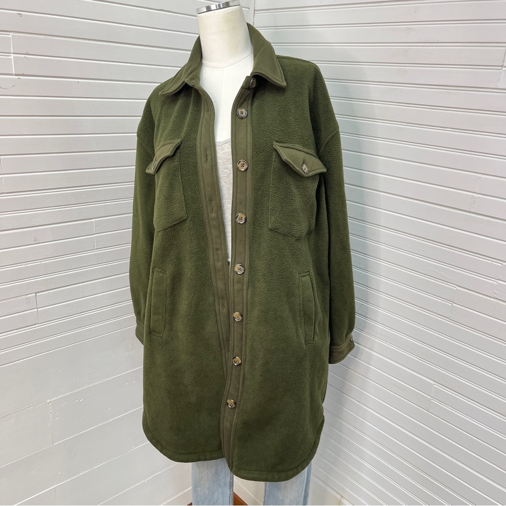 Blank NYC Long Fleece Shacket Jacket